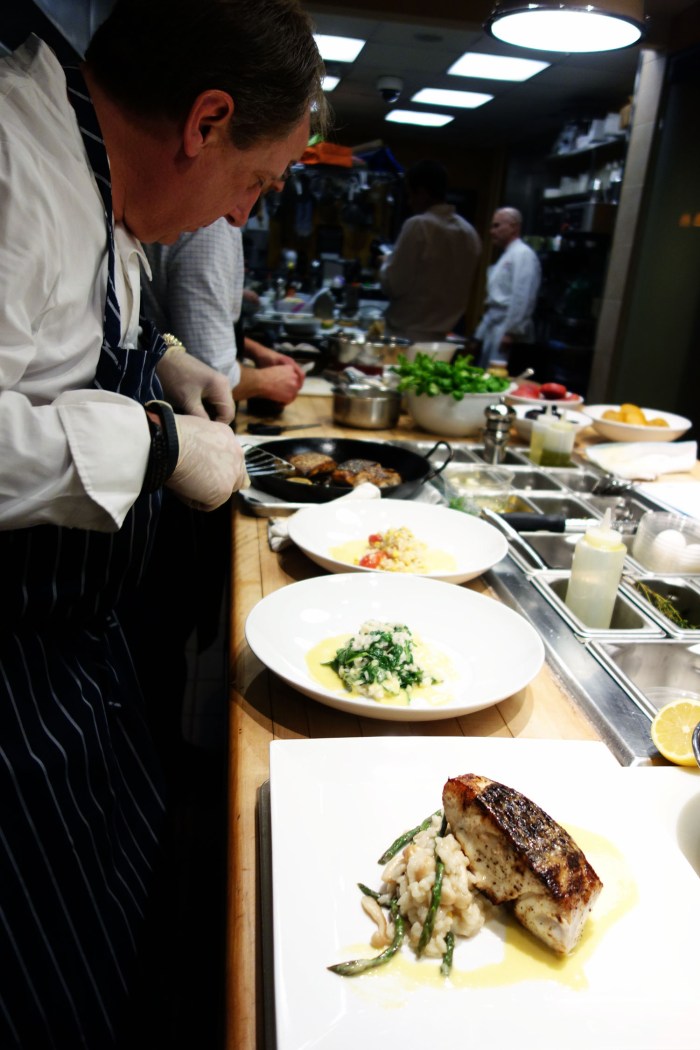 Chef Brad Nelson Adding Finishing Touches